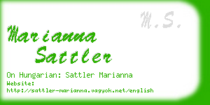 marianna sattler business card